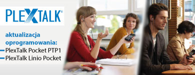 Aktualizacje do dyktafonów PlexTalk Linio Pocket i PlexTalk Pocket PTP1